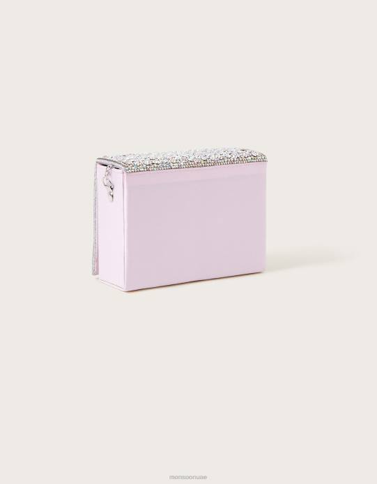 Monsoon بنت حقيبة مربعة لامعة D68H1795 ملحق موضة