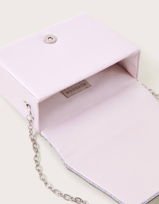 Monsoon بنت حقيبة مربعة لامعة D68H1795 ملحق موضة