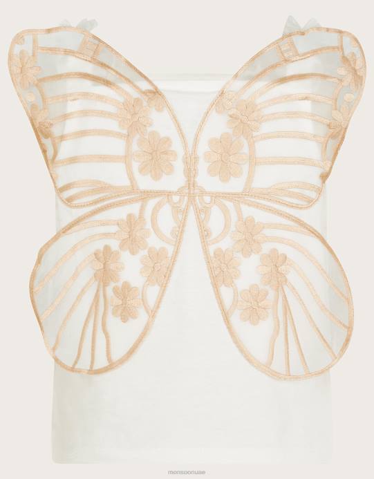 Monsoon بنت أرض العجائب بأجنحة الفراشة ذات الأشرطة العلوية D68H1801 ملابس عاج
