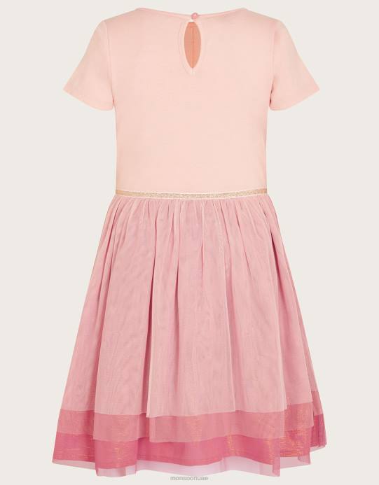 Monsoon بنت فستان ديسكو فراشة عالية ومنخفضة D68H1803 ملابس ناقص