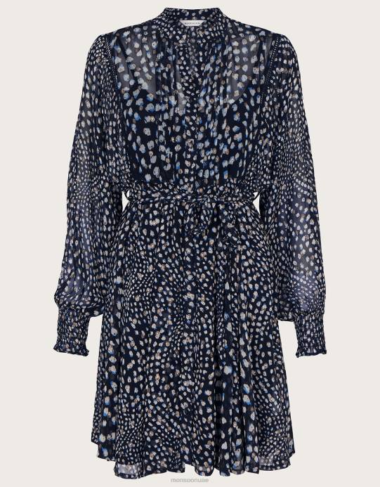 Monsoon نحيف فستان قميص هوليس D68H180 ملابس أسود