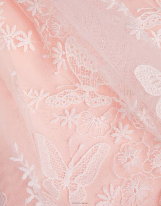 Monsoon بنت قد فستان الدانتيل الحدود فراشة D68H1813 ملابس الوردي (الوردي الشاحب)