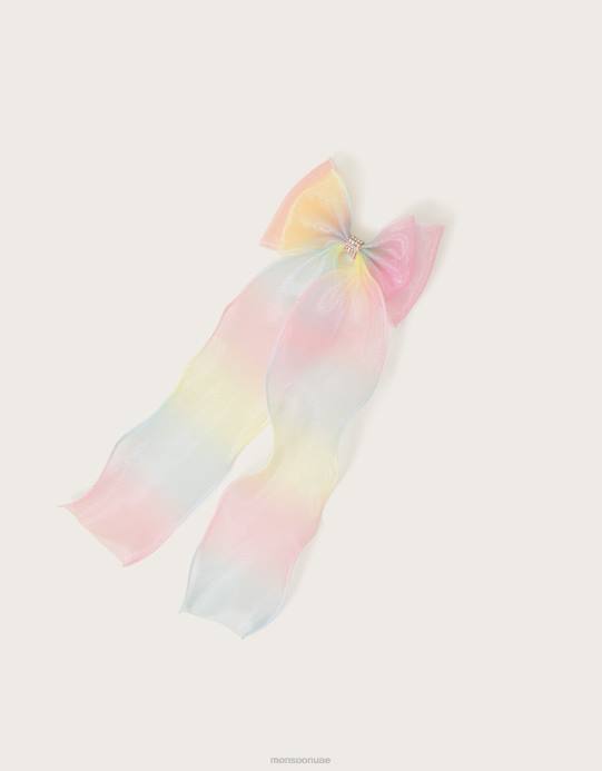 Monsoon بنت مشبك ربطة عنق مطر مزخرف D68H1817 ملحق حار