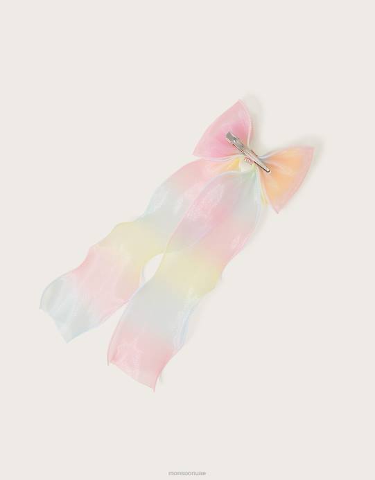 Monsoon بنت مشبك ربطة عنق مطر مزخرف D68H1817 ملحق حار