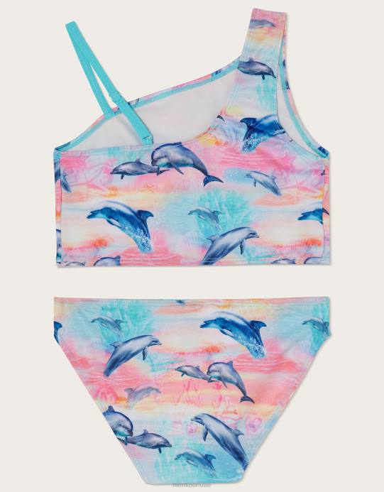 Monsoon بنت مجموعة دولفين الشاطئ تانكيني بالتعاون مع الصندوق العالمي للطبيعة والمملكة المتحدة D68H1819 ملابس متعدد