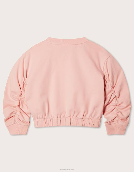 Monsoon بنت سترة المحاصيل فراشة D68H1820 ملابس لون القرنفل