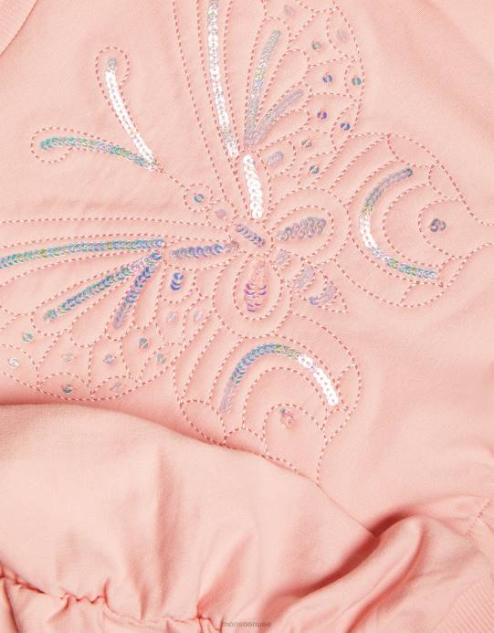 Monsoon بنت سترة المحاصيل فراشة D68H1820 ملابس لون القرنفل