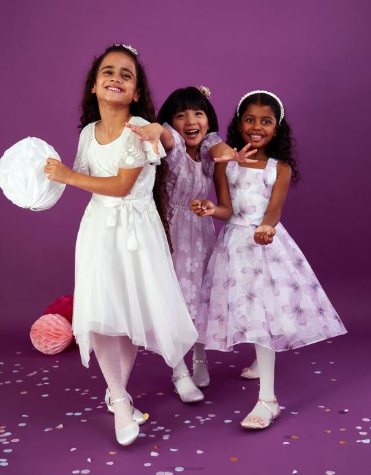 Monsoon بنت فستان جولييت من الدانتيل D68H1823 ملابس عاج