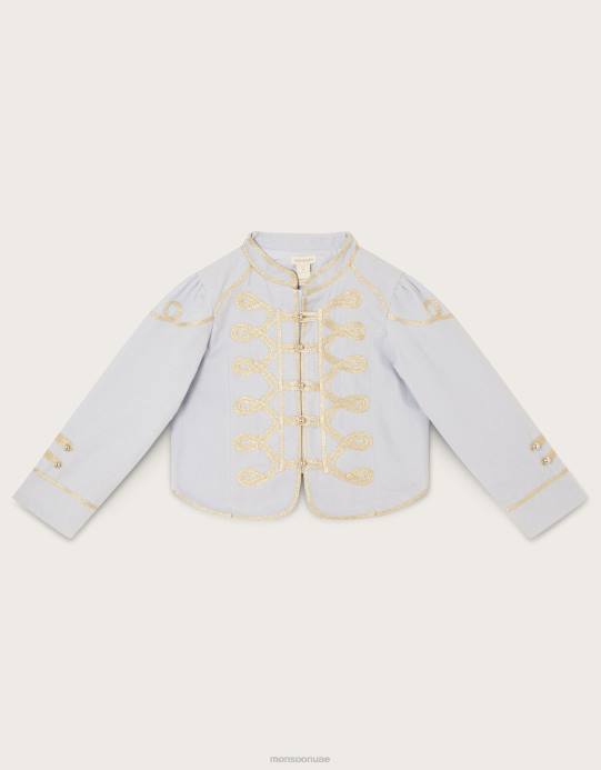 Monsoon بنت أرض العجائب سترة الطبال المضفرة D68H1825 ملابس رمادي