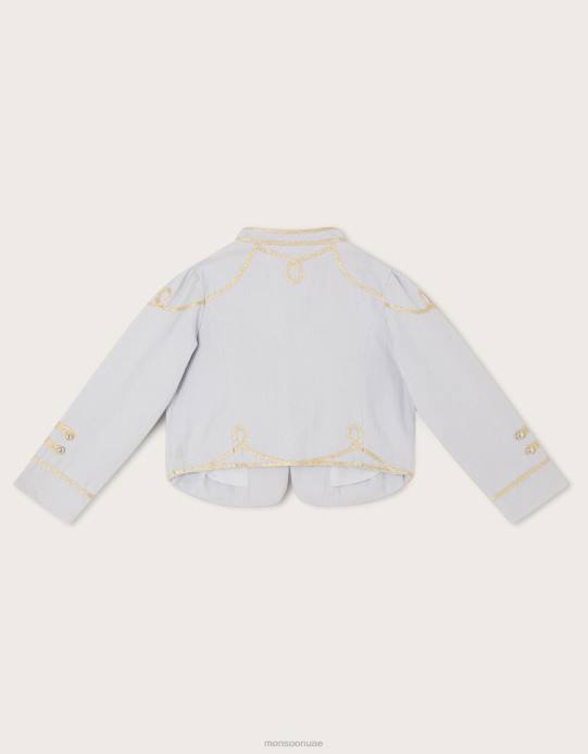 Monsoon بنت أرض العجائب سترة الطبال المضفرة D68H1825 ملابس رمادي