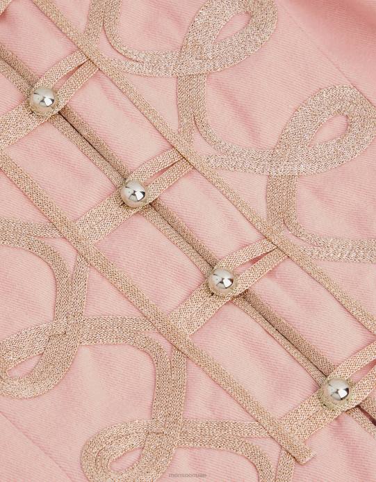 Monsoon بنت أرض العجائب سترة الطبال المضفرة D68H1827 ملابس لون القرنفل