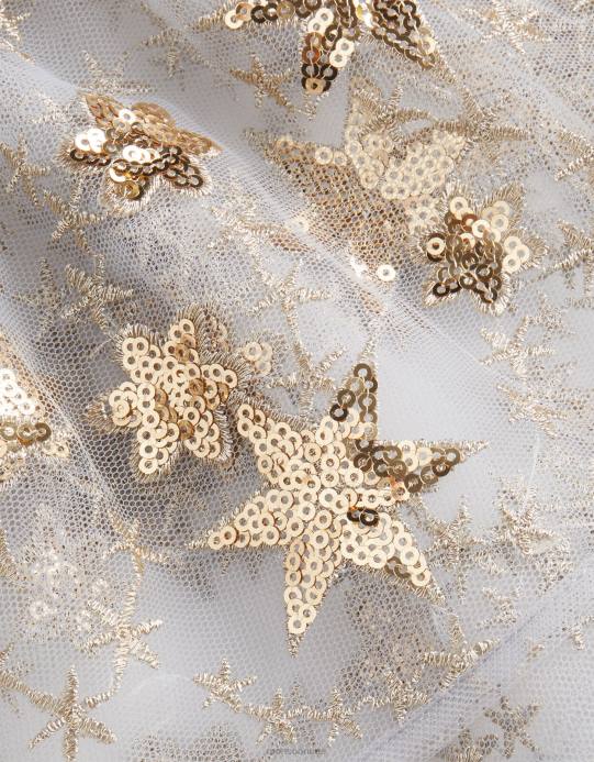 Monsoon بنت أرض العجائب سوبر ستار منمق كيب قصير D68H1835 ملابس رمادي