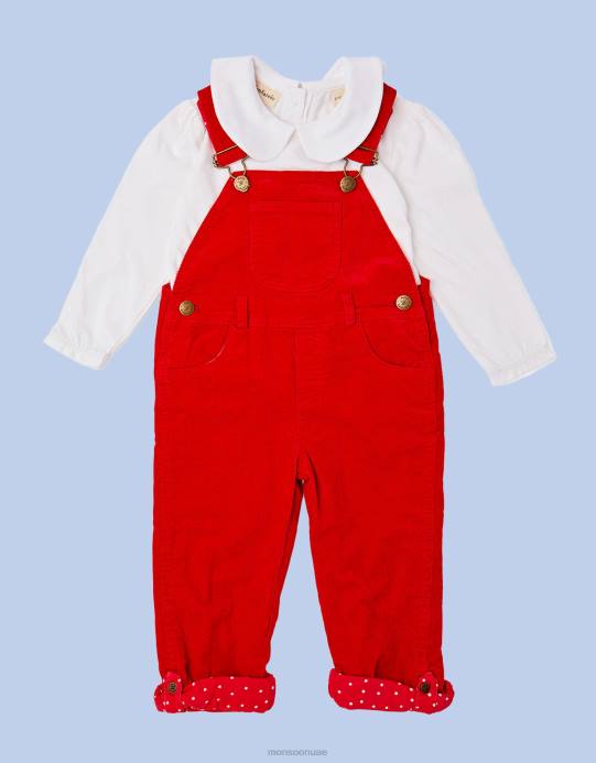 Monsoon أطفال سروال قصير منقط D68H1843 ملابس أحمر