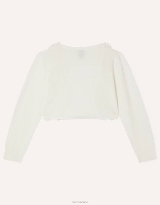 Monsoon بنت سترة بتفاصيل ثلاثية الأبعاد من فلورا D68H1852 ملابس عاج