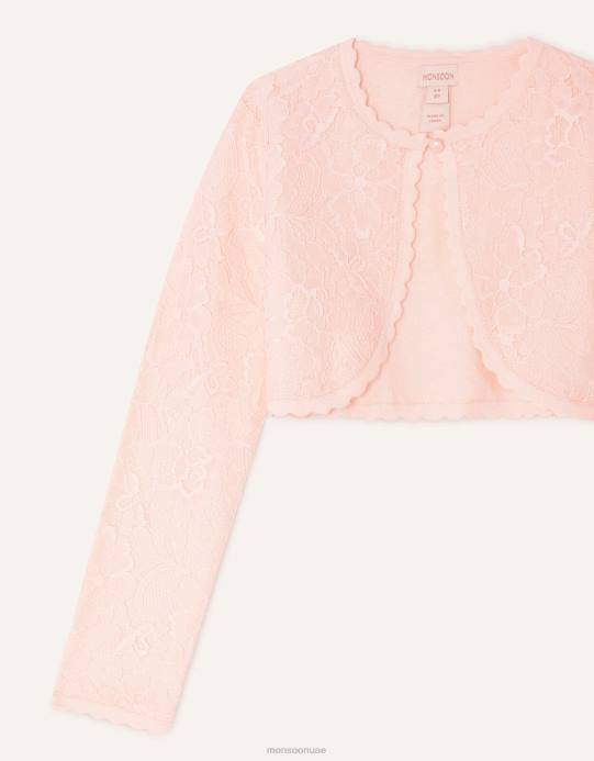 Monsoon بنت سترة الدانتيل D68H1866 ملابس لون القرنفل