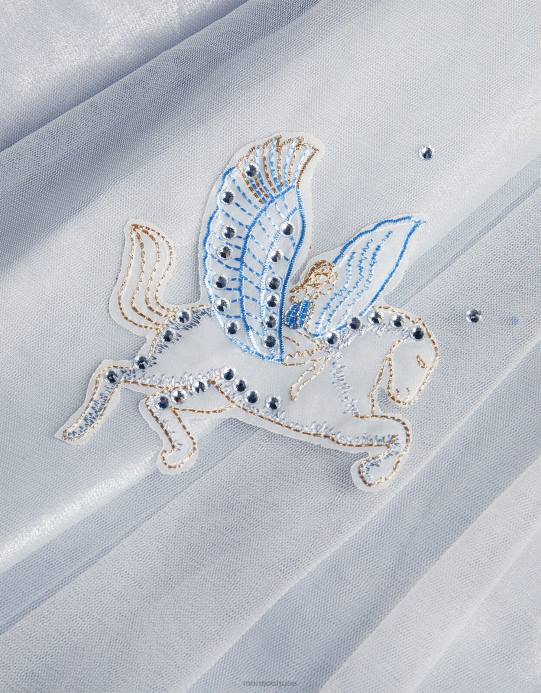 Monsoon بنت فستان أرض العجائب بيجاسوس ديامانتي اللامع D68H1867 ملابس رمادي