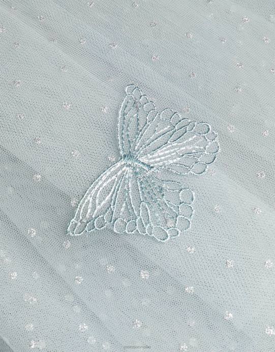 Monsoon بنت أرض العجائب فستان لامع بأجنحة الفراشة D68H1869 ملابس رمادي