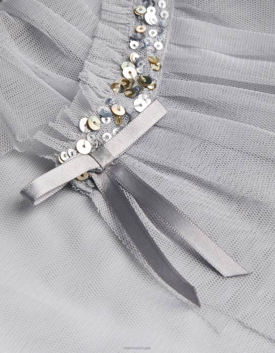 Monsoon بنت أرض العجائب سترة قصيرة من التول D68H1878 ملابس رمادي