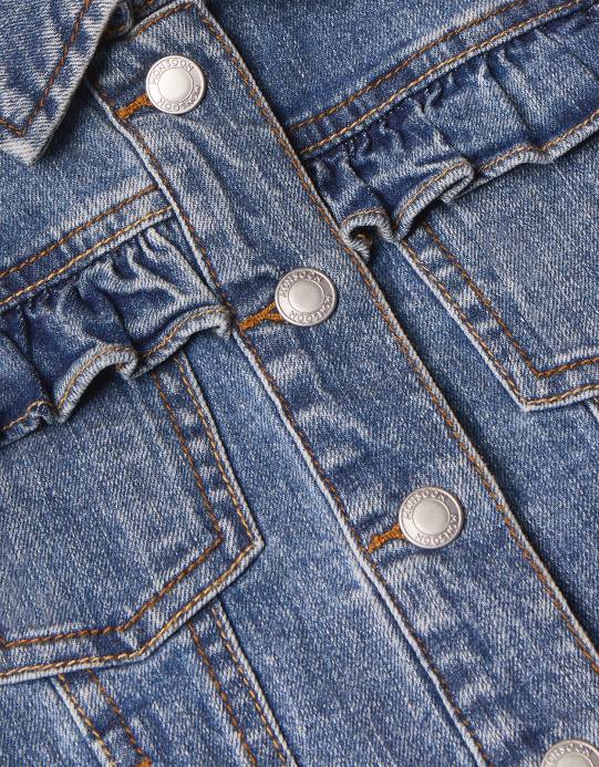 Monsoon بنت سترة الدنيم هدب D68H1879 ملابس أزرق