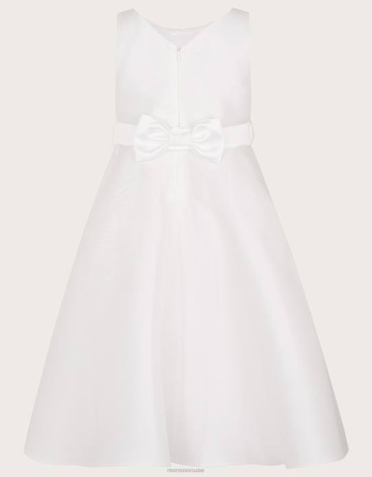 Monsoon بنت مسك الروم فستان وصيفة الشرف عالية ومنخفضة D68H1880 ملابس عاج