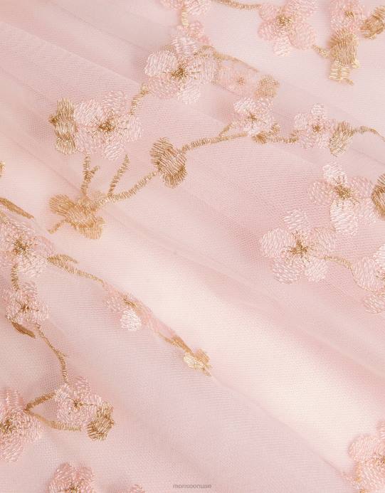 Monsoon بنت فستان من الدانتيل الزهري D68H1882 ملابس لون القرنفل