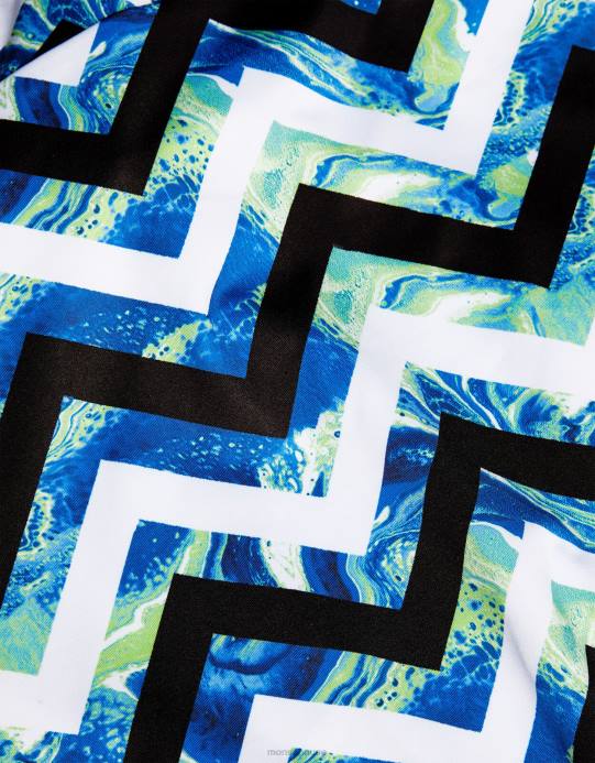 Monsoon بنت ملابس السباحة الرخامية شيفرون D68H1894 ملابس متعدد