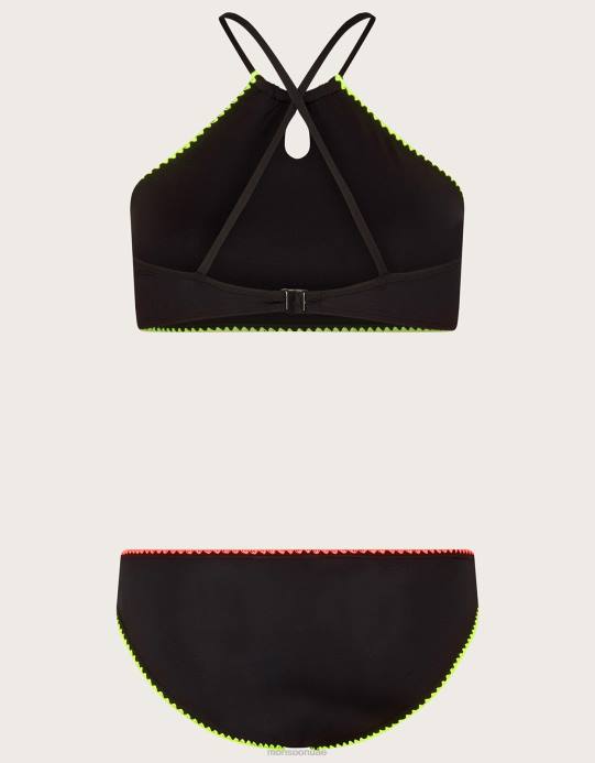 Monsoon بنت مجموعة بيكيني مقصوصة D68H1895 ملابس أسود