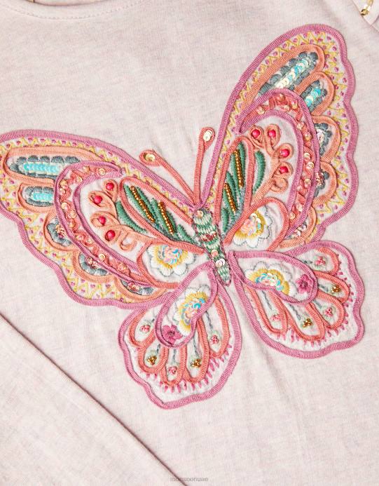 Monsoon بنت فراشة طويلة الأكمام أعلى D68H1896 ملابس الأرجواني (أرجواني)