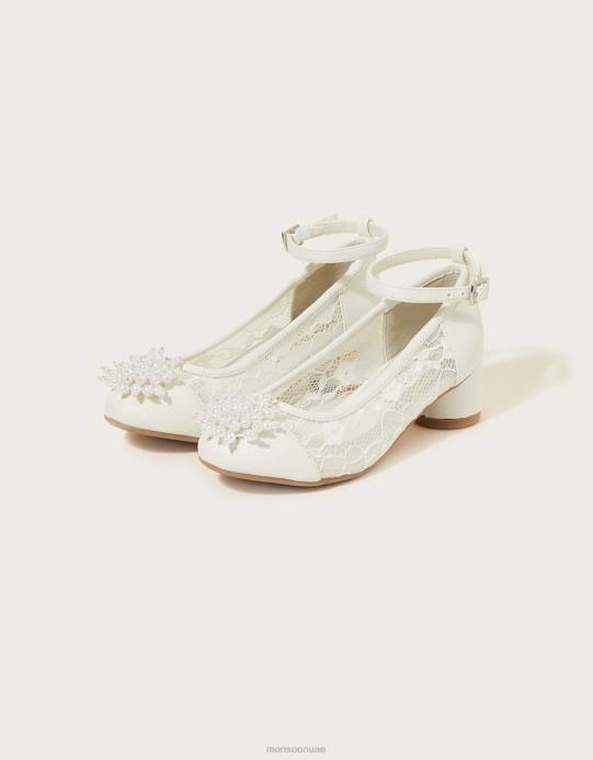 Monsoon بنت كعب الأميرة الكريستال D68H1898 أحذية عاج