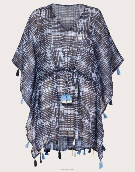 Monsoon نحيف قفطان مصبوغ التعادل D68H189 ملابس موضة