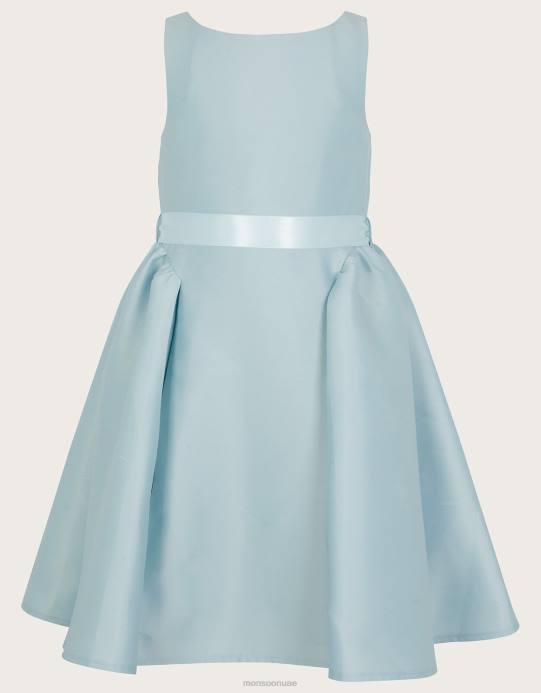 Monsoon بنت فستان وصيفات العروس من نسيج قطني طويل من هولي دوقة D68H1902 ملابس أخضر