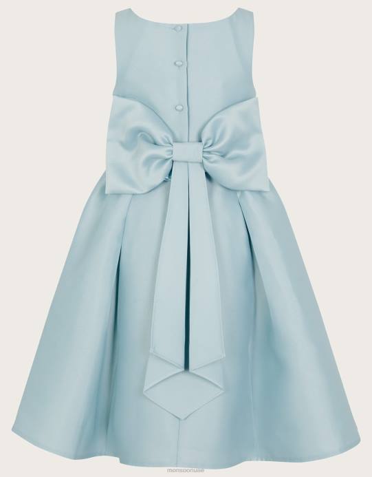 Monsoon بنت فستان وصيفات العروس من نسيج قطني طويل من هولي دوقة D68H1902 ملابس أخضر