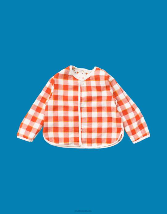 Monsoon أطفال سترة ذات وجهين من زهور الربيع ذات الجذور الخضراء الصغيرة D68H1903 ملابس أحمر