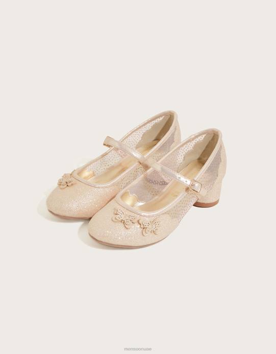 Monsoon بنت كعب الأميرة الفراشة D68H1904 أحذية ذهب