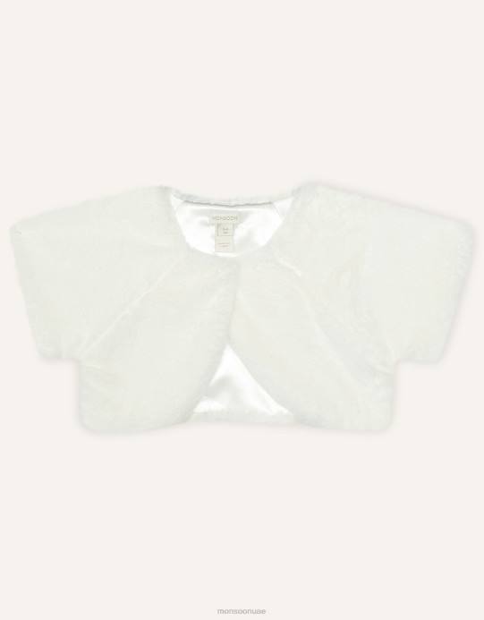 Monsoon بنت تتغاضى عن الفراء الصناعي D68H1926 ملابس عاج