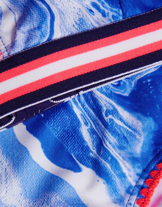 Monsoon بنت طقم بيكيني مثلث بزخرفة رخامية D68H1929 ملابس أزرق