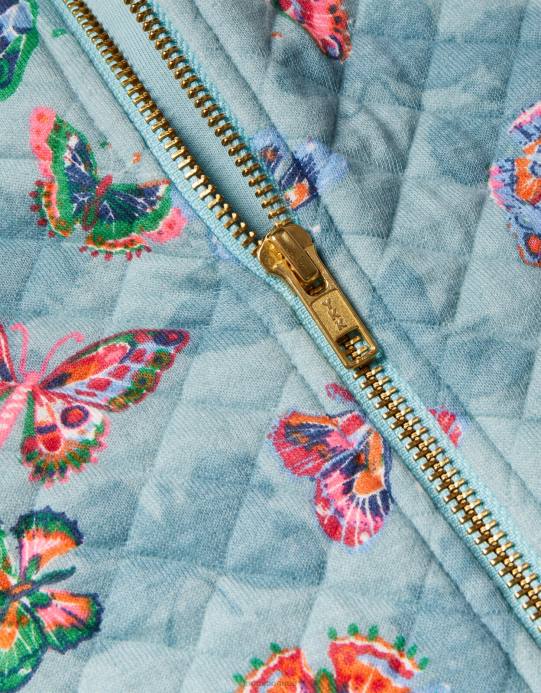 Monsoon أطفال سترة بومبر مبطنة بطبعة فراشة D68H1935 ملابس الأزرق (أكوا)