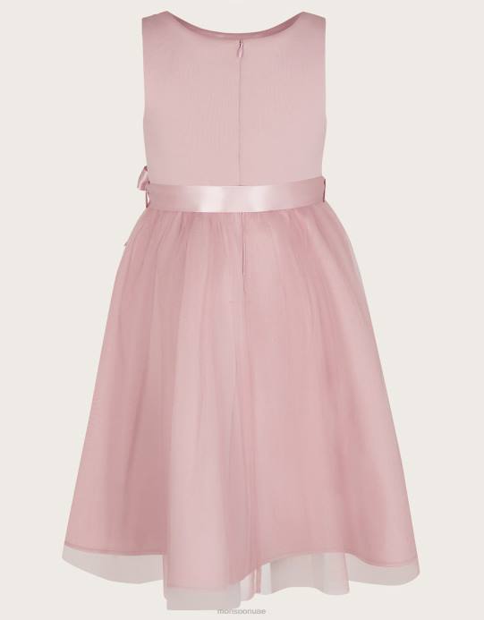 Monsoon بنت ليلى فستان غوص ثلاثي الأبعاد D68H1937 ملابس لون القرنفل