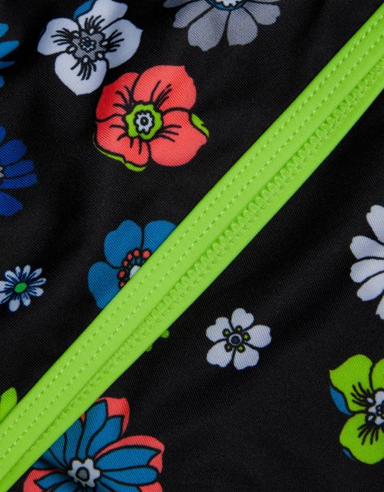 Monsoon بنت طقم بيكيني بحمالة عنق وزهور D68H1940 ملابس أسود