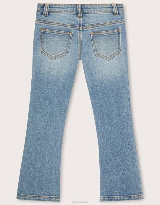 Monsoon بنت جينز مزين بالترتر D68H1948 ملابس أزرق