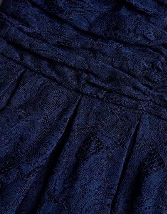 Monsoon بنت فستان مايا قصير من الدانتيل D68H1955 ملابس الأزرق الداكن)