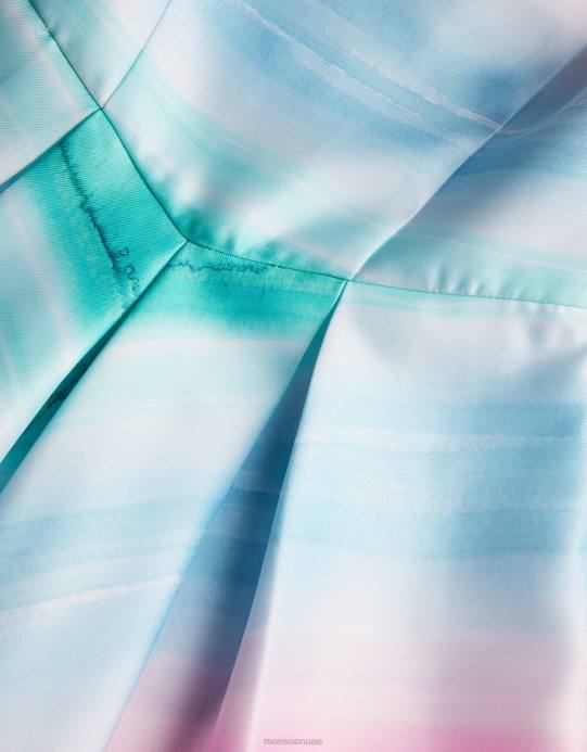 Monsoon بنت فستان دوقة مخطط من سانتوريني D68H1958 ملابس عاج