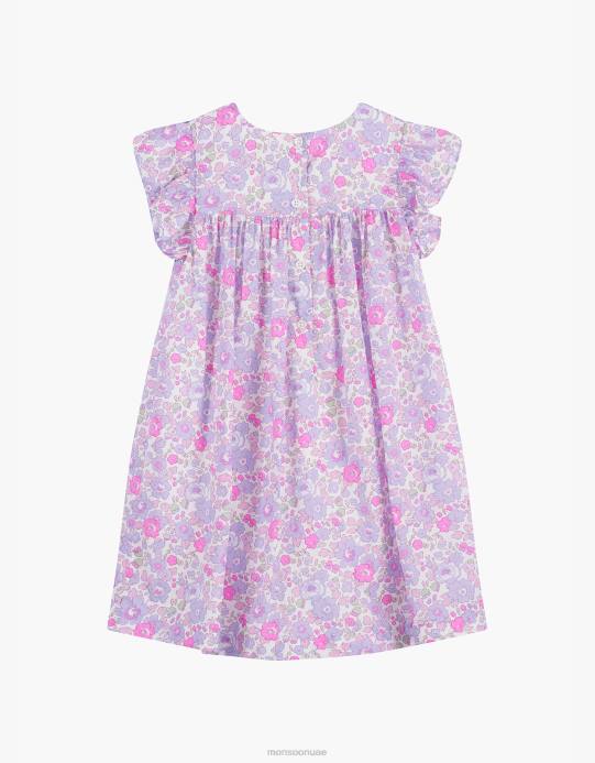 Monsoon أطفال تروترز بيتسي فستان مكشكش D68H1970 ملابس الأرجواني (أرجواني)
