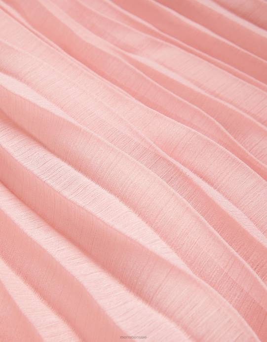 Monsoon بنت فستان بينيلوب من الشيفون بكسرات D68H1977 ملابس لون القرنفل