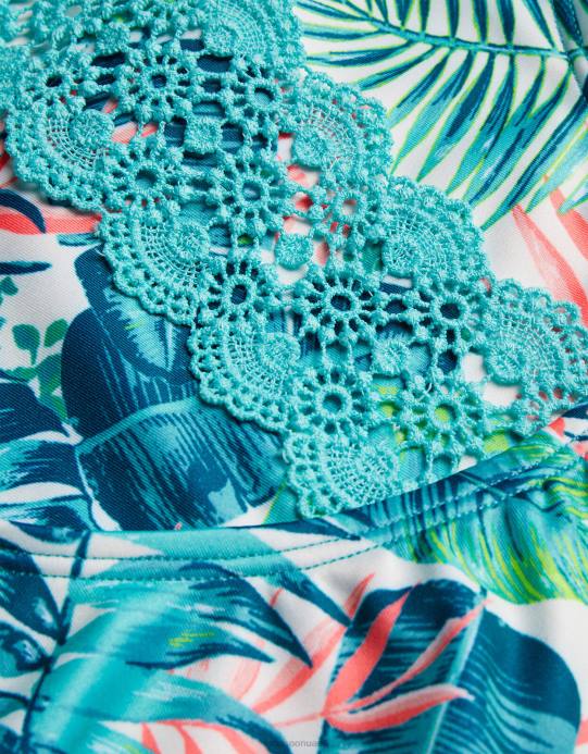 Monsoon بنت مجموعة بيكيني النخيل الكروشيه D68H1986 ملابس عاج