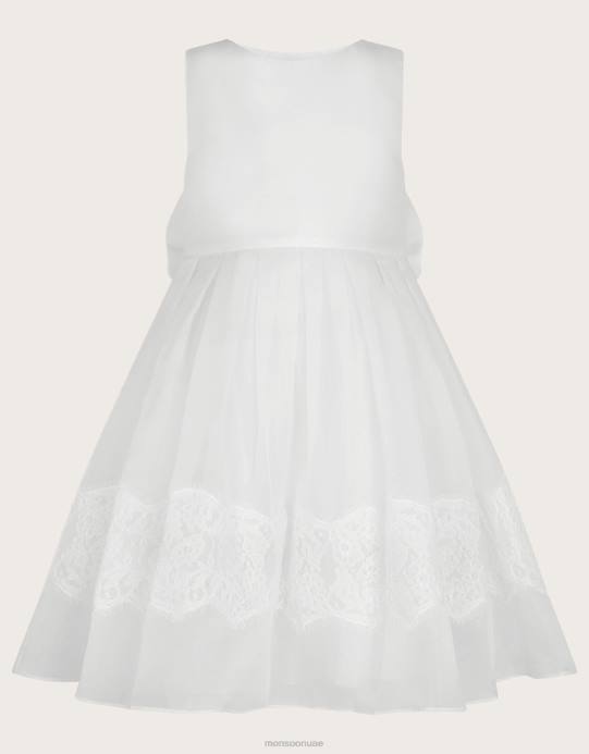 Monsoon بنت فستان من الدانتيل من ألوفيت D68H1987 ملابس أبيض