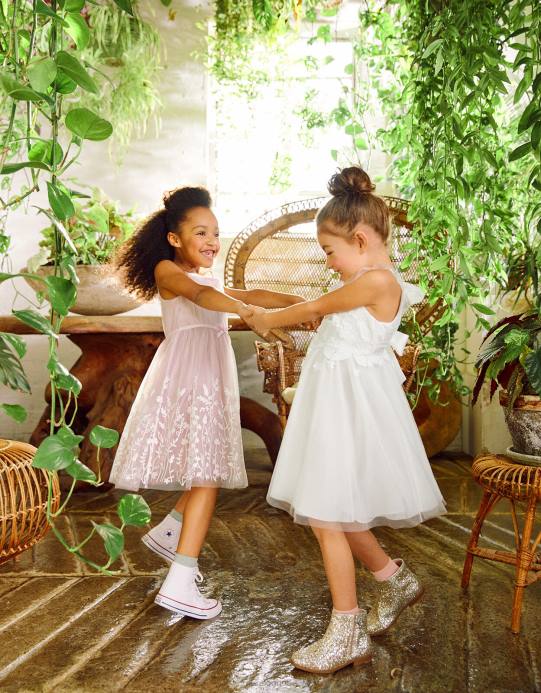 Monsoon بنت فستان أوفيليا من الدانتيل D68H1998 ملابس عاج