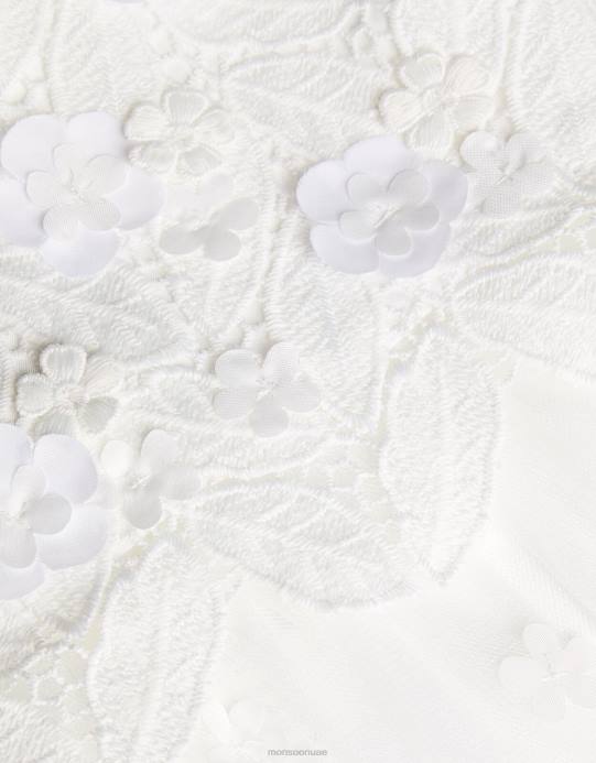 Monsoon بنت فستان أوفيليا من الدانتيل D68H1998 ملابس عاج