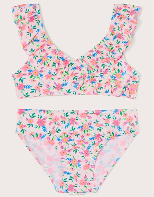 Monsoon بنت مجموعة البيكيني الملتفة من ديتسي D68H1999 ملابس عاج