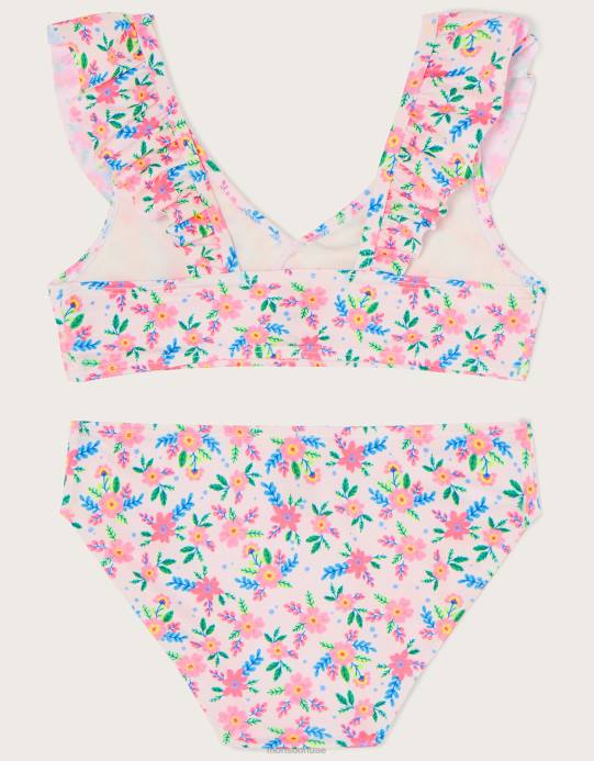 Monsoon بنت مجموعة البيكيني الملتفة من ديتسي D68H1999 ملابس عاج